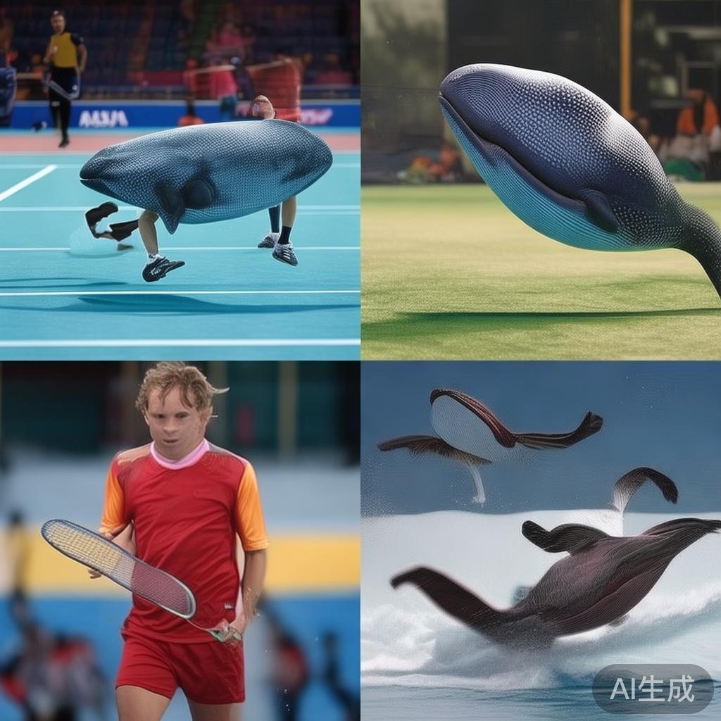 在鲸鱼视频趣味集锦中，内容涵盖了各种体育项目，比如